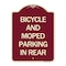 Signmission Bicycle and Moped Parking in Rear Heavy-Gauge Aluminum Architectural Sign, 24" x 18", BU-1824-24326 A-DES-BU-1824-24326 - alternate 1